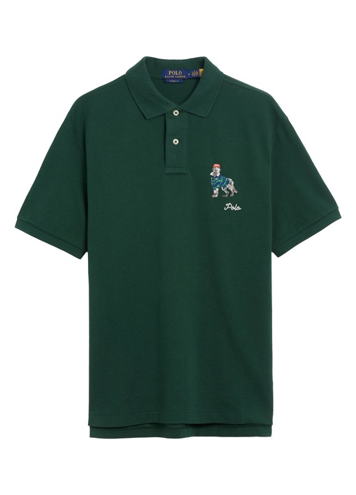 Férfi galléros póló, Ralph Lauren, zöld, prémium pamut