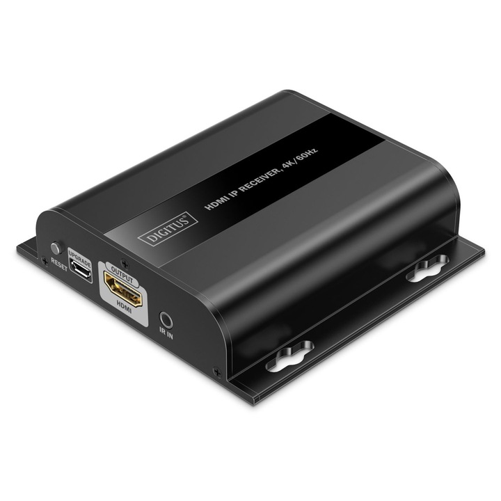Receiver HDMI IP Digitus 4K/60Hz, 295652, negru