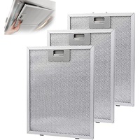 Filtre pentru Exhalarie, Filtre Exhalarie pentru Exhalarie, Grila Filtre, 5 Filtre Exhalarie, Compatibile Universal cu Cele Mai Multe Exhalarii ，(320 x 260 mm)，Pachet de 3，Silver Gray