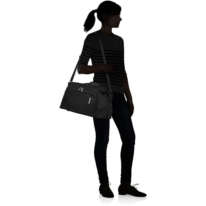 Geantă sport Samsonite, RESPARK-011, neagră, 48x19cm