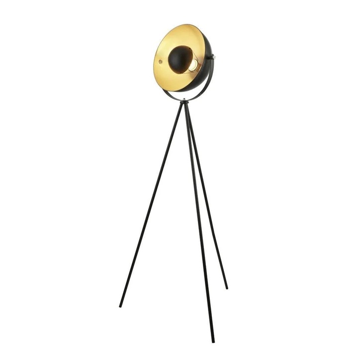 Lampadar Searchlight, model BLINK TRIPOD, auriu-negru, 1 sursa de iluminare, 144x62cm