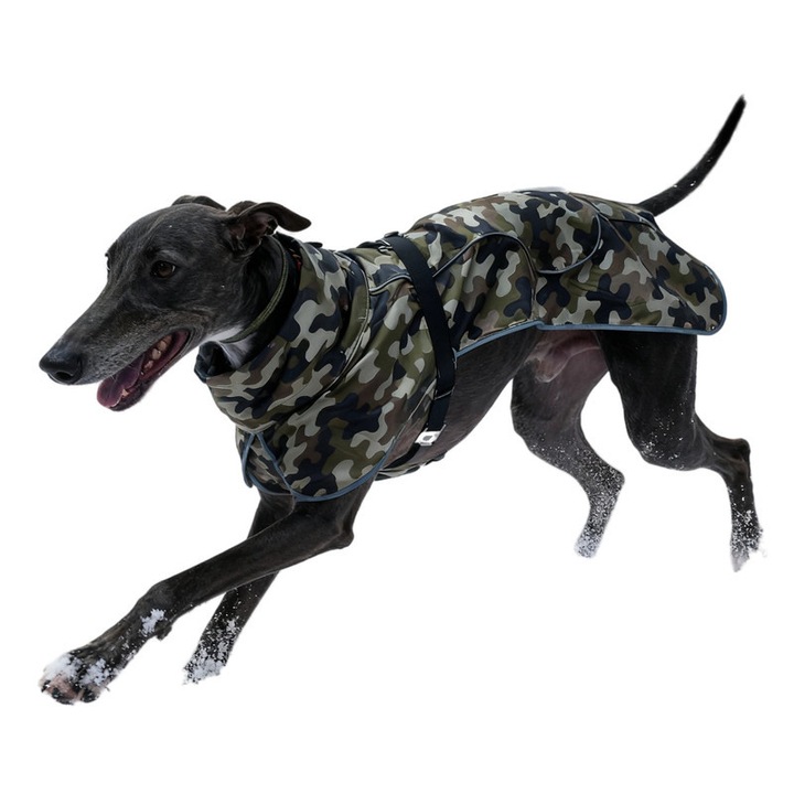 Geaca pentru caini ohmopie, dublu strat, impermeabila, captuseala catifea, reflectorizanta, marimea L