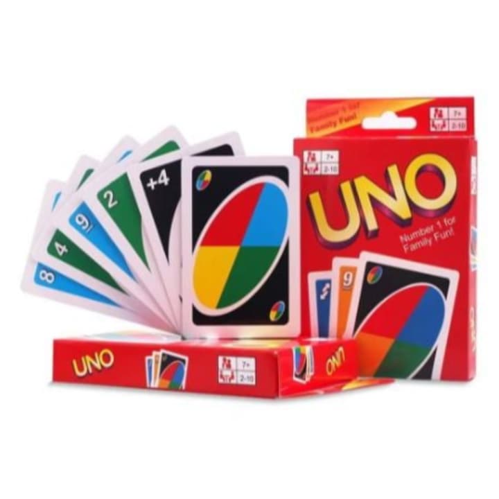UNO Klasszikus kártyajáték, családnak és barátoknak, 2-10 játékos, 7+ életkor, Mattel