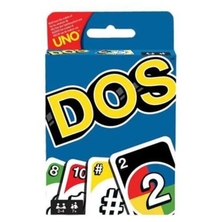Joc de carti UNO DOS, 2-10 jucatori, 7+