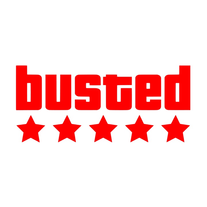Sticker auto decorativ, tuning, rezistent la apa si UV, Busted cu stele, 20cm, rosu