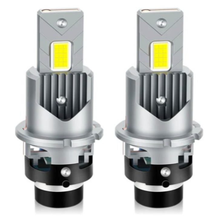 Set 2 becuri LED D2S, lumina alba rece 6000K, 8400 lumeni, Plug & Play