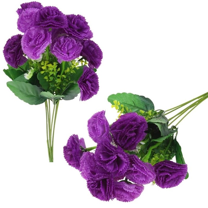 Buchet flori artificiale Nobo Kids, 6 ramuri, 12 flori, 35cm, color wrzosowy