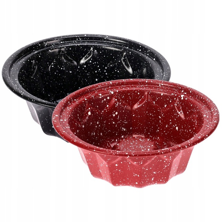 2 db mini sütőforma készlet, Koopman, 12cm, fekete és piros