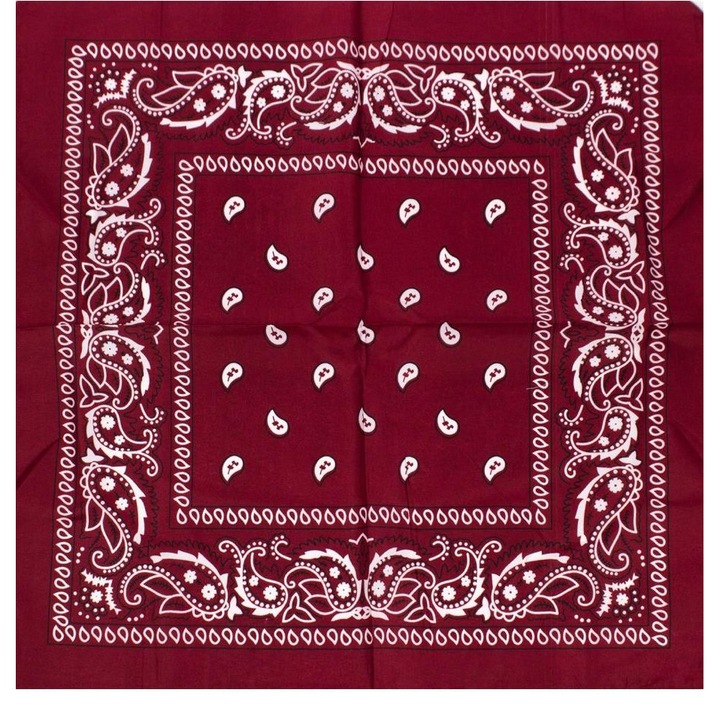 Шал с принт, Един размер, Бордо