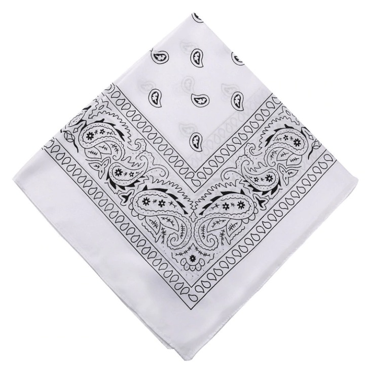 Шал с принт, Един размер, Бял