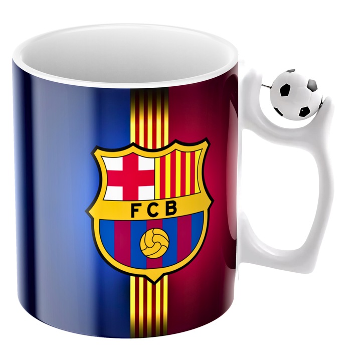 Cana Barcelona fotbal club, fotbal, suporter, alba cu minge de fotbal, v2