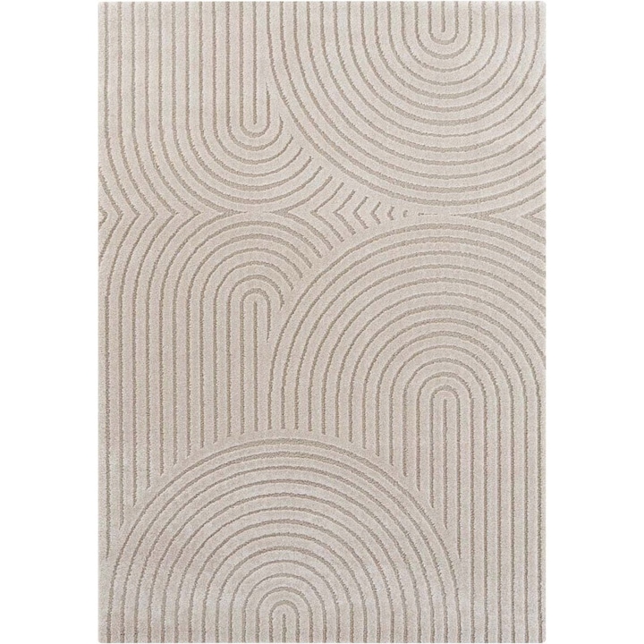 Covor Living Boho, 160x220 cm, Polipropilenă, Densitate 1750 g/m2, Bej