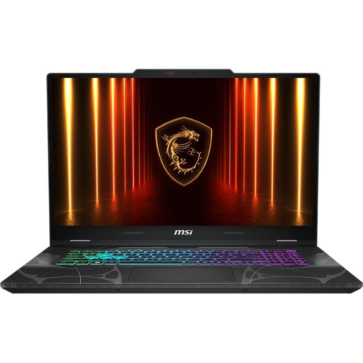 Laptop MSI Cyborg A17 AI, 17.3" Full HD, AMD Ryzen™ 7 260 akár 5.1 GHz-ig, 16 GB RAM DDR5 5600, 512 GB SSD, NVIDIA® GeForce® RTX 5050 8 GB, Free Dos, Áttetsző Fekete 512 GB