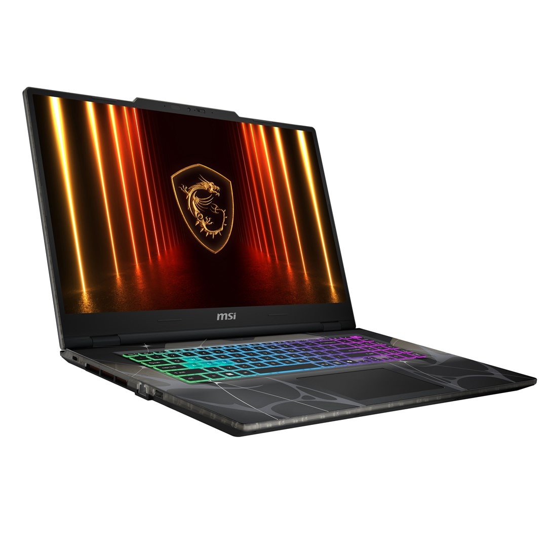 Laptop MSI Cyborg A17 AI, 17.3" Full HD, AMD Ryzen™ 7 260 pana la 5.1 GHz, 16 GB RAM DDR5 5600, 512 GB SSD, NVIDIA® GeForce® RTX 5050 8 GB, Free Dos, Translucent Black 512 GB