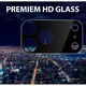 Защита за обектива на камерата за iPhone 17 Pro Max, 9H закалено стъкло, против надраскване, съвместим с калъф, не влияе на нощните снимки, HD Clear, MDUG, 2 броя, черен