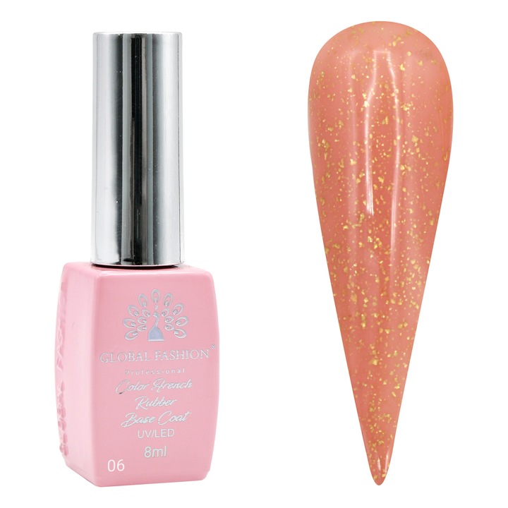 Gel UV Global Fashion Potale Base 8 ml, maron, efect special