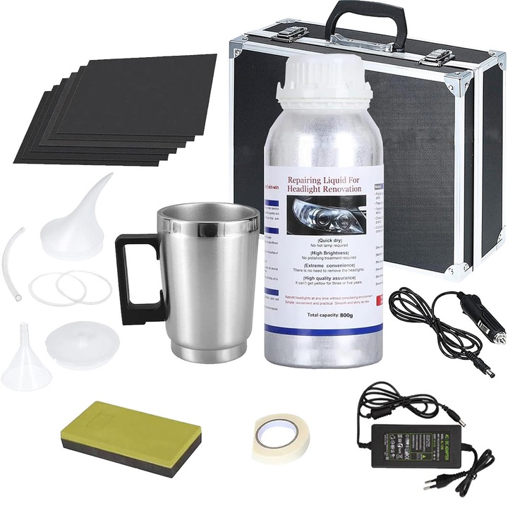 Комплект за възстановяване на фарове с течен полимер YOUKUKE - включва 600ml субстанция