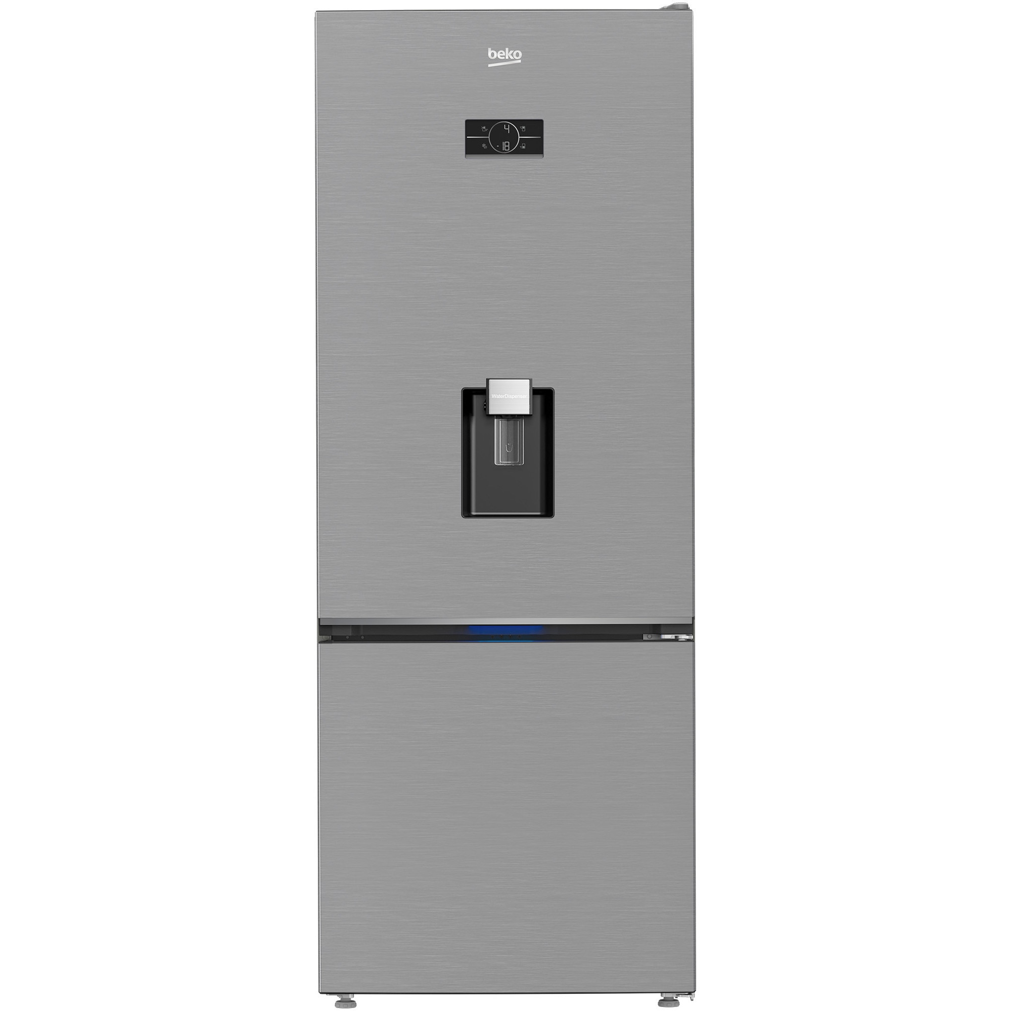 Combina frigorifica Beko B3RCNE534HDXB, 475 l, H 187 cm, No Frost, Clasa E, HarvestFresh, , Iluminare LED, Inox Look