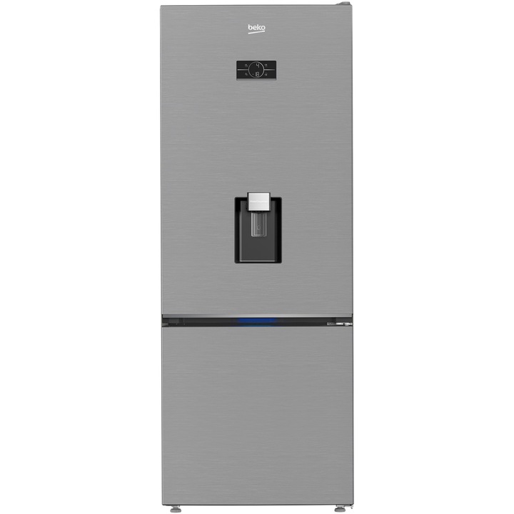 Combina frigorifica Beko B3RCNE534HDXB, 475 l, H 187 cm, No Frost, Clasa E, HarvestFresh, , Iluminare LED, Inox Look