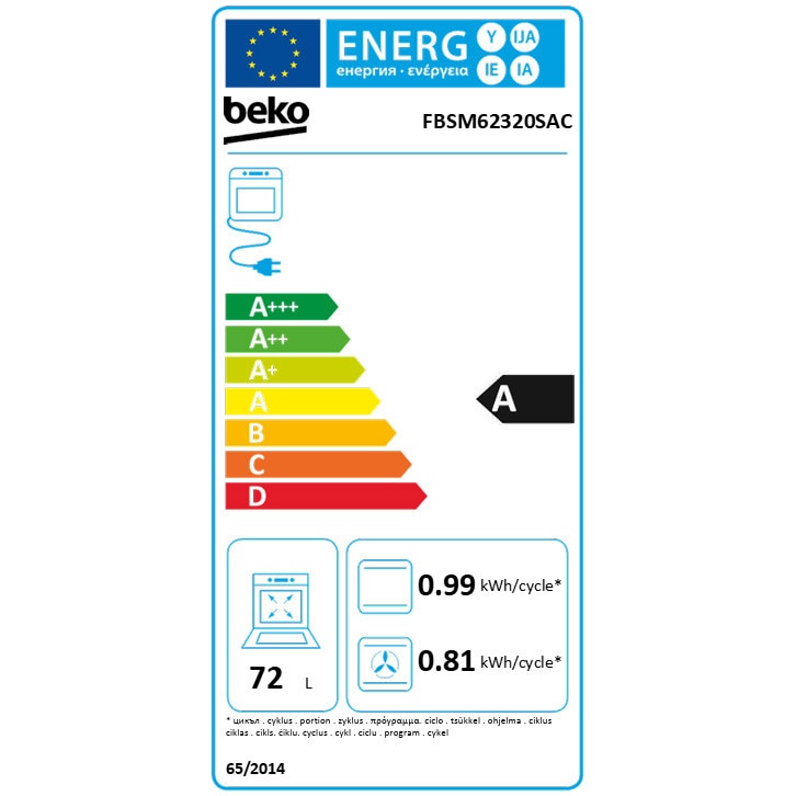 Aragaz mixt Beko FBSM62320SAC, 4 zone de gatit, High Efficiency Gas Burner, Clasa A, Display LED, Child Lock, Anthracite