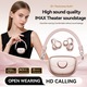Casti wireless Bluetooth model M106, rezistenta la apa si autonomie extrem de lunga, sunet stereofonic dublu, functie de apel, control vocal, design pe clema (clip-on) pentru ureche, purtare confortabila, control tactil inteligent, mov
