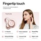 Casti wireless Bluetooth model M106, rezistenta la apa si autonomie extrem de lunga, sunet stereofonic dublu, functie de apel, control vocal, design pe clema (clip-on) pentru ureche, purtare confortabila, control tactil inteligent, mov