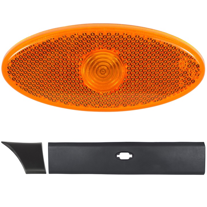 Set ornamente laterale Renault Master III LONG MAX 2010-, 2 buc, negru, cu lumina de poziție, partea dreaptă