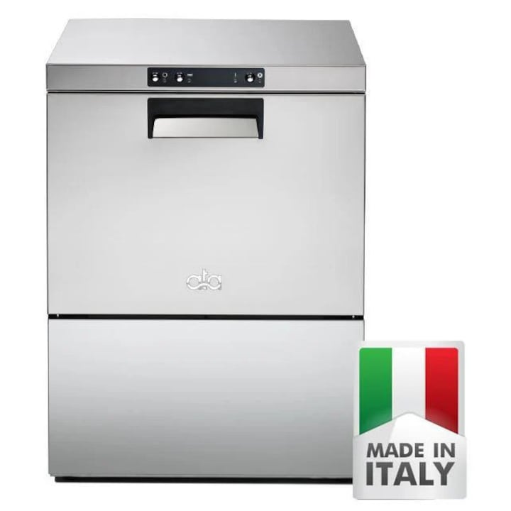 Masina de spalat vase Crown DWC6004C SL, Program ECO, Incarcare la jumatate, 12 seturi, 4 programe, 60 cm, Clasa E, Argintie