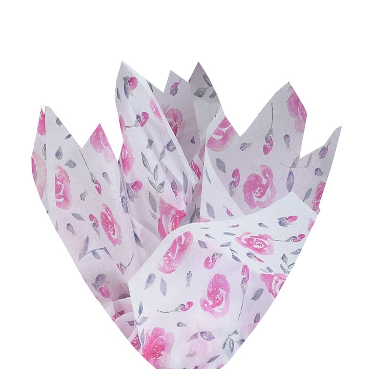 Set 100 bucati Hartie de matase Floral Model 10 75 x 50cm