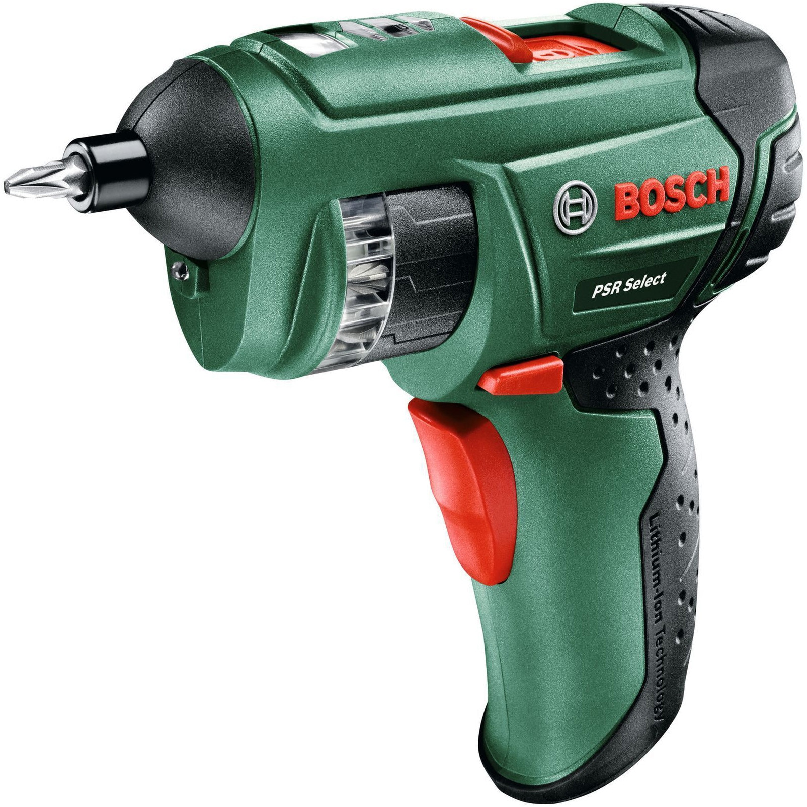 Surubelnita pe acumulator Bosch PSR Select 0603977021, Li-Ion, 3.6 V, 1,5 Ah, 210 RPM, 12 biti integrati, 4.5 Nm, valiza plastic