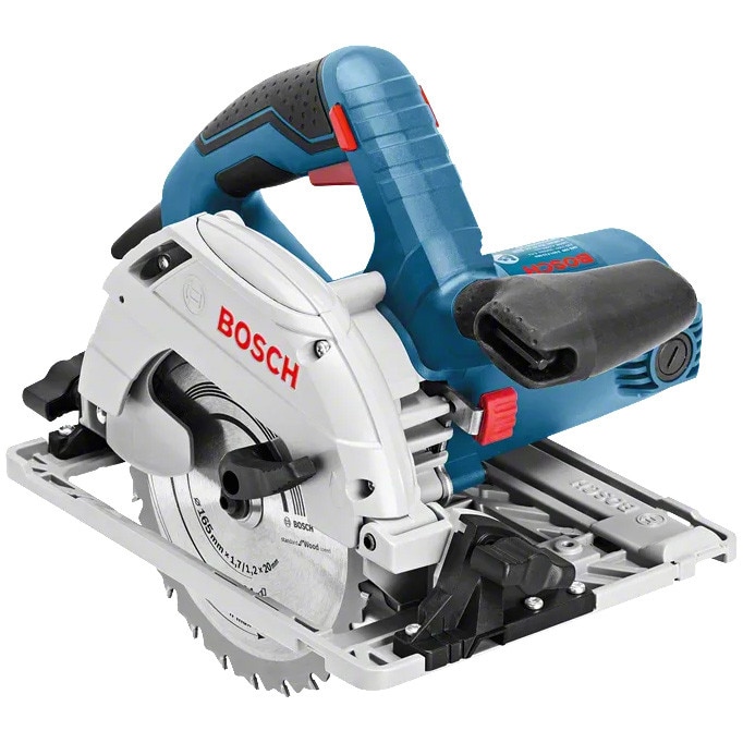 Fierastrau circular Bosch GKS 55+G 0601682003, 1200W, diam. disc 165 mm, 4900 rpm, adancime taiere 90° 63mm/ 45° 47mm
