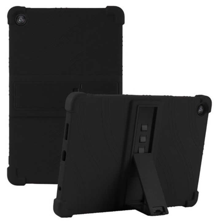 Gigapack defender szilikon tabletvédő, ütésállóság, kitámasztó, fekete, kompatibilis: T Tablet 2 5G