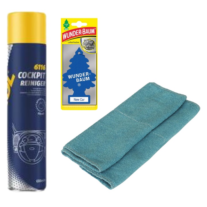 Pachet curatare interior(spuma activa curatare+laveta+odorizant interior)