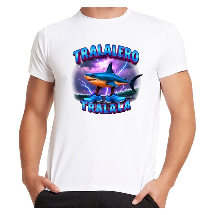 Унисекс тениска, модел TRALALERO TRALALA, бял, S