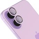 Sticla camera foto, Bizon Glass Snap Lens pentru iPhone 17, Lavanda