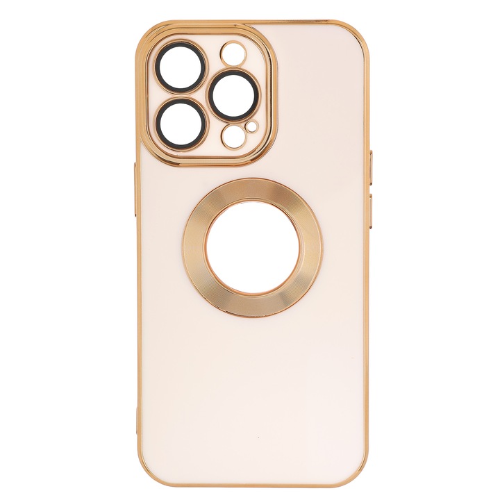 Husa pentru iPhone 13 PRO Mobifine W369, alb, TPU elastic, protectie suplimentara pentru obiectiv