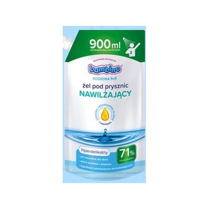 BAMBINO tusfürdő, Nivea, 900ml, hiperszenzitív, pH semleges