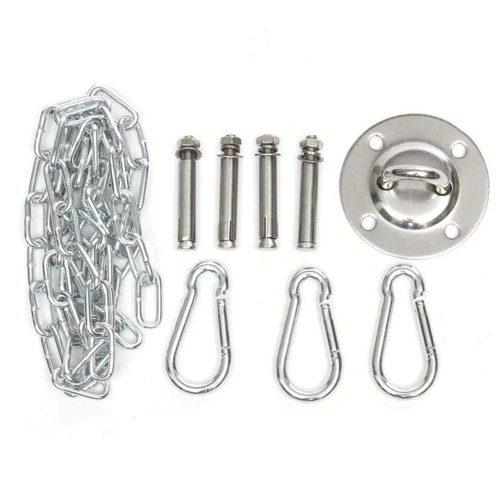 Комплект за закрепване Vivendo® за висяща люлка – Здрава метална опора за таван, Сигурен и издръжлив монтаж