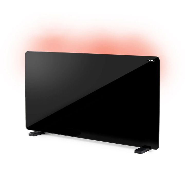 Convector electric DOMO de podea/perete, 2000 W, control Wi-Fi, protectie anti-stropi, negru, 82x45.8x19cm