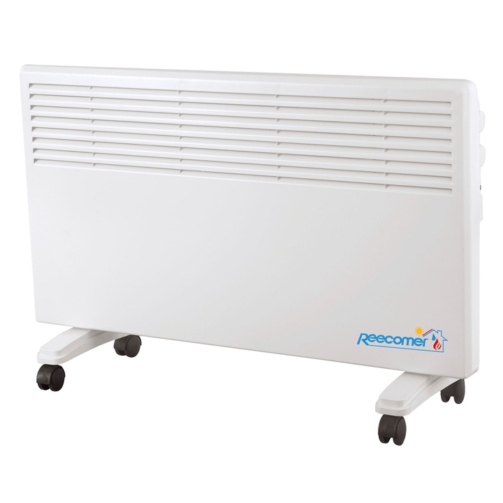 Електрически конвектор Reecomer SC-2KW-M, 2000W, бял, 15-20м², с колелца