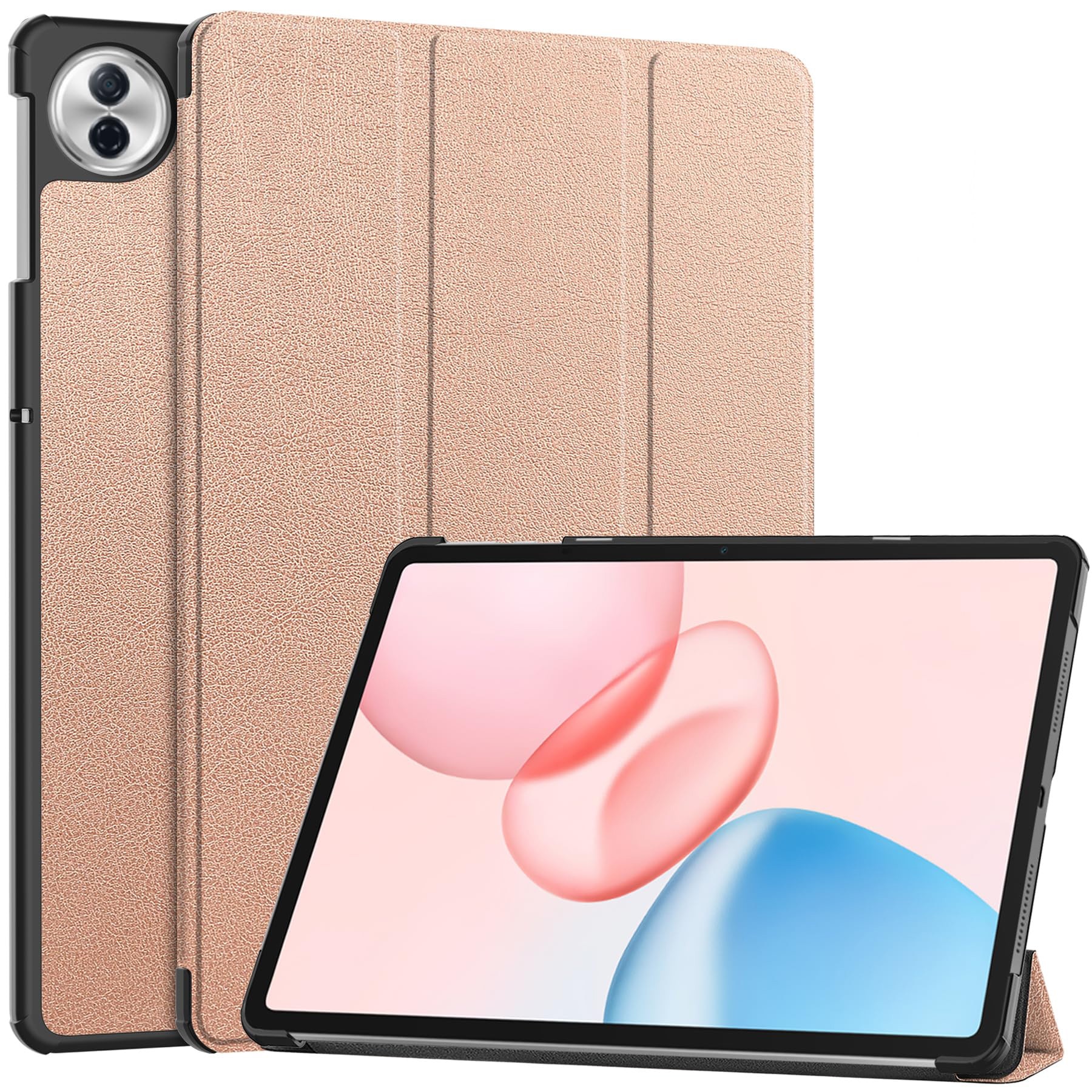 Husa tableta pentru Honor Pad10 12.1"(2025), Auto functie sleep/wake tip stand, Auriu rose
