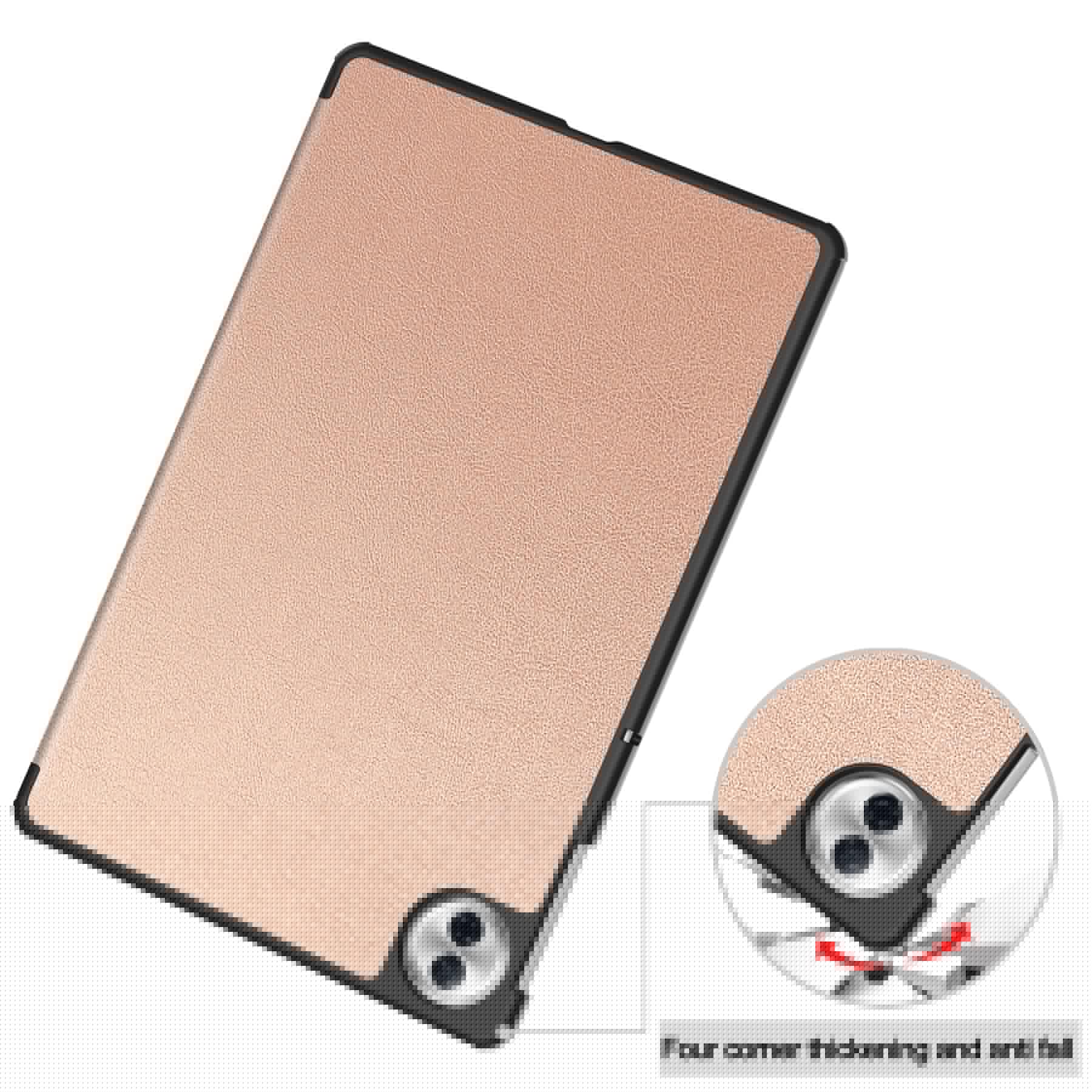 Husa tableta pentru Honor Pad10 12.1"(2025), Auto functie sleep/wake tip stand, Auriu rose