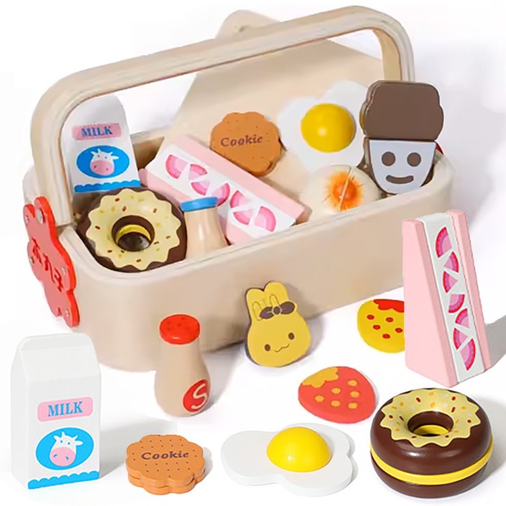 Gyerekjáték fa reggelizőkészlet