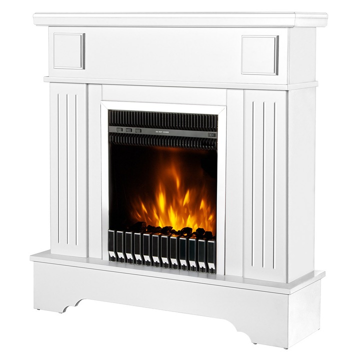 Elektromos kandalló Marina extra & Gala ezüst, Art Flame, 1092x1034x300 mm, 2000 W, Termosztát, 5 lángfényességi szint, Időzítő