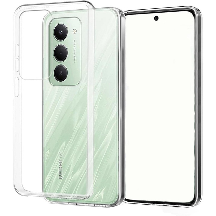 Xiaomi Redmi 15 4G / Redmi 15 5G съвместим силиконов заден калъф, тънък, прозрачен, 0.5 мм