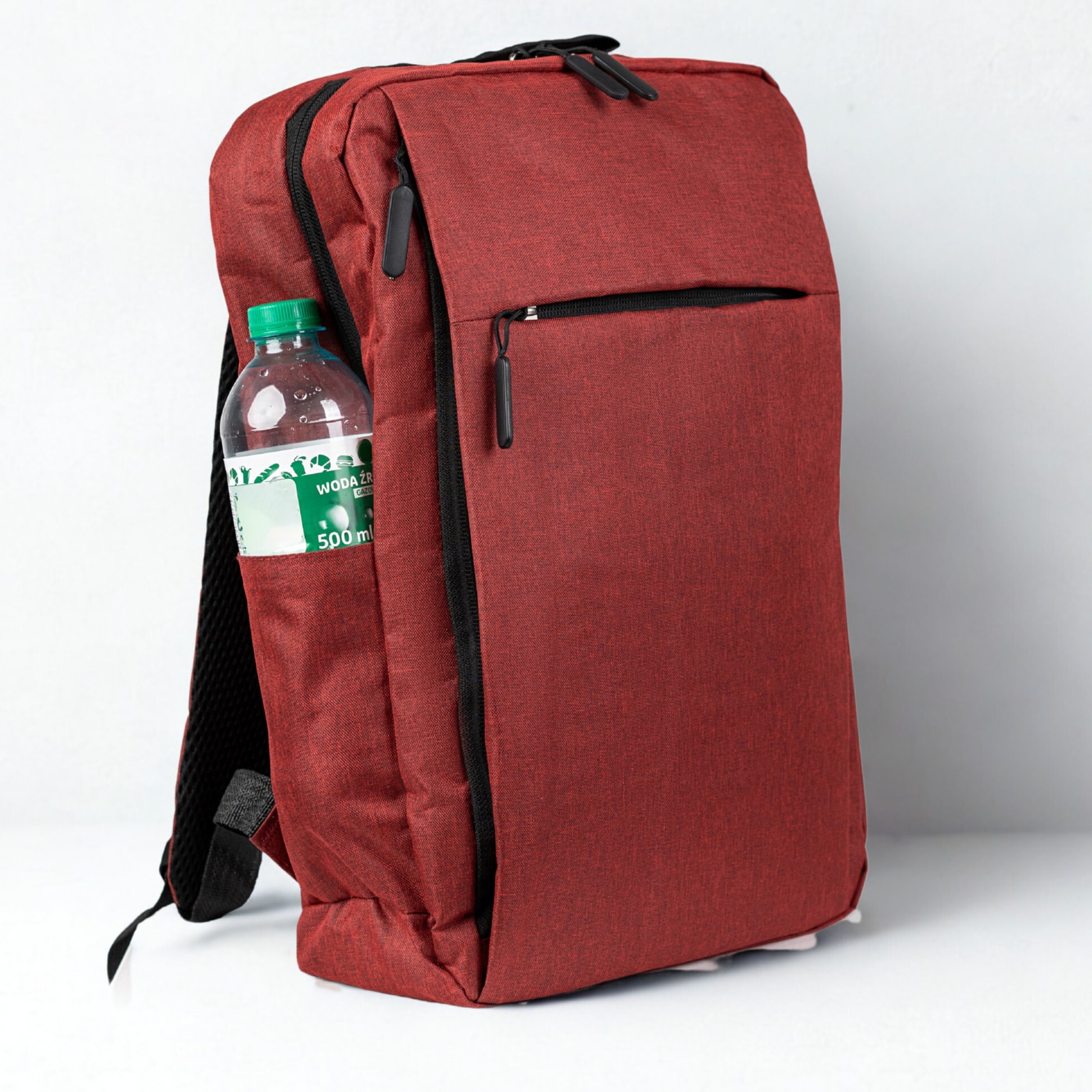 Rucsac scolar tineret VIO oxford rosu, 42x30x10 cm, 12.6L, pentru laptop 15.6”, femei, barbati, HN212701red