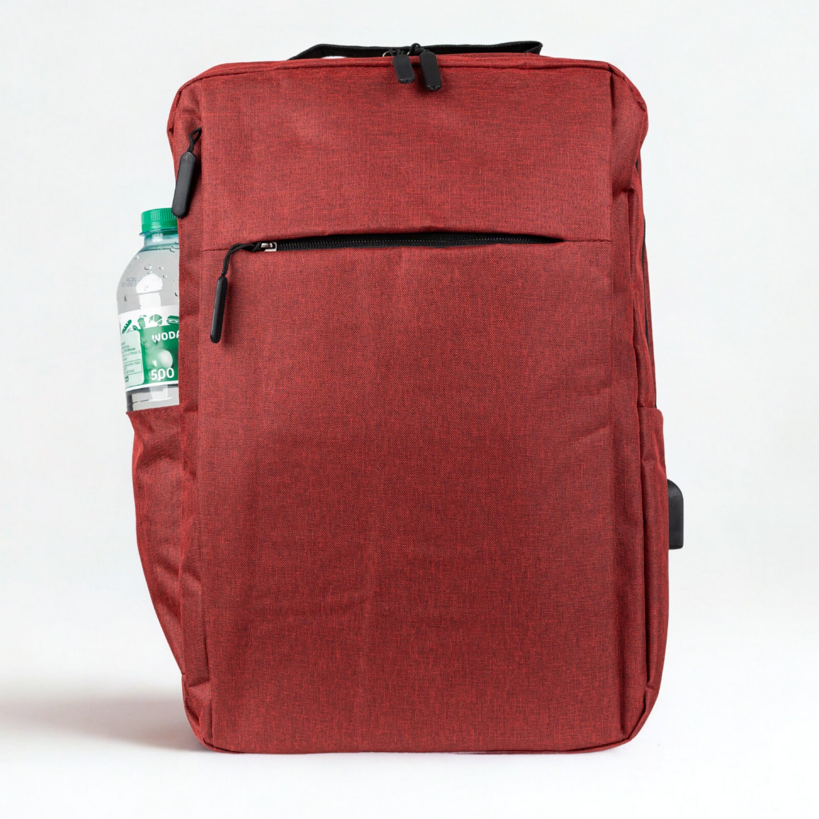 Rucsac scolar tineret VIO oxford rosu, 42x30x10 cm, 12.6L, pentru laptop 15.6”, femei, barbati, HN212701red