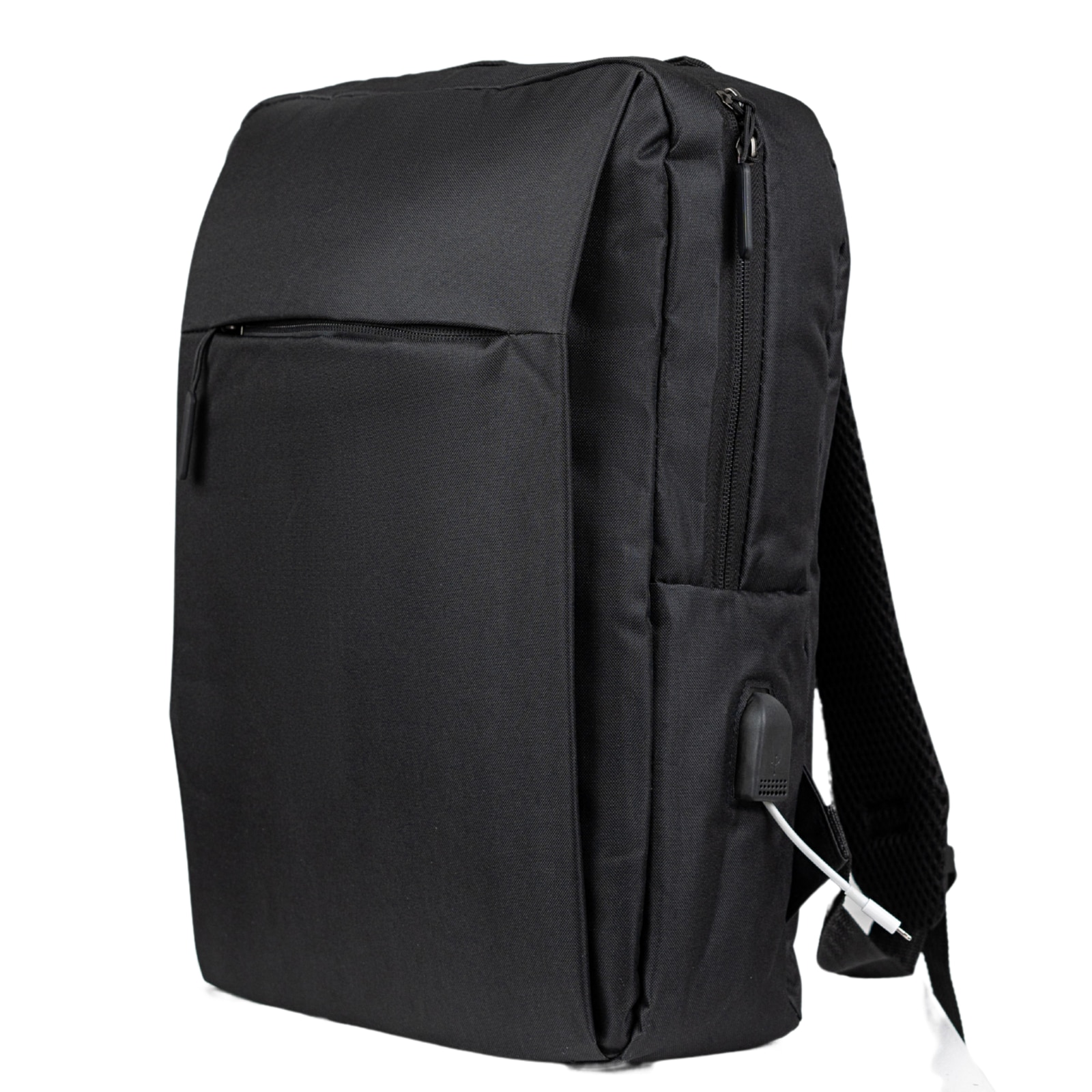 Rucsac scolar tineret VIO oxford negru, 42x30x10 cm, 12.6L, pentru laptop 15.6”, femei, barbati, HN212701black