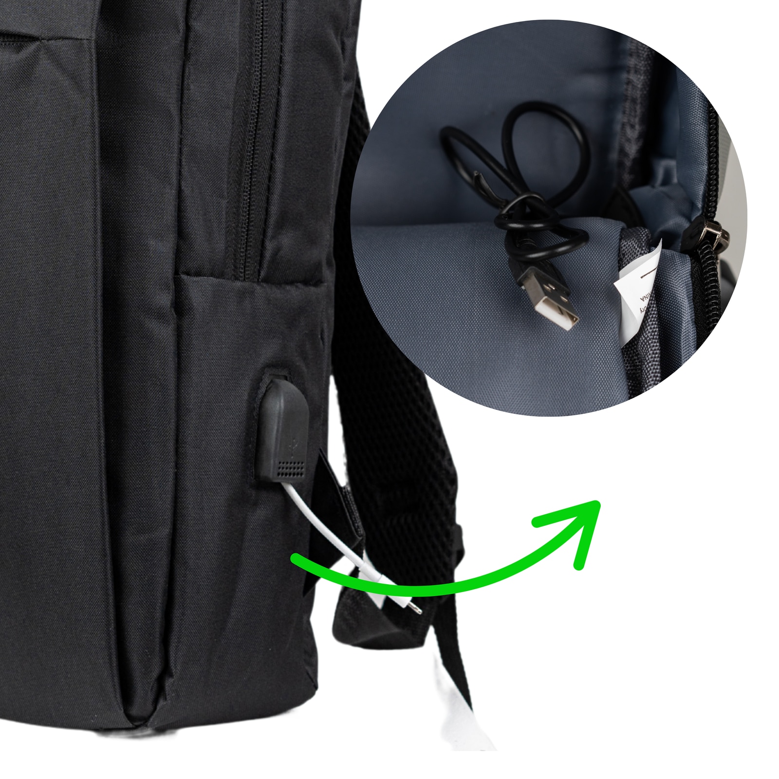 Rucsac scolar tineret VIO oxford negru, 42x30x10 cm, 12.6L, pentru laptop 15.6”, femei, barbati, HN212701black