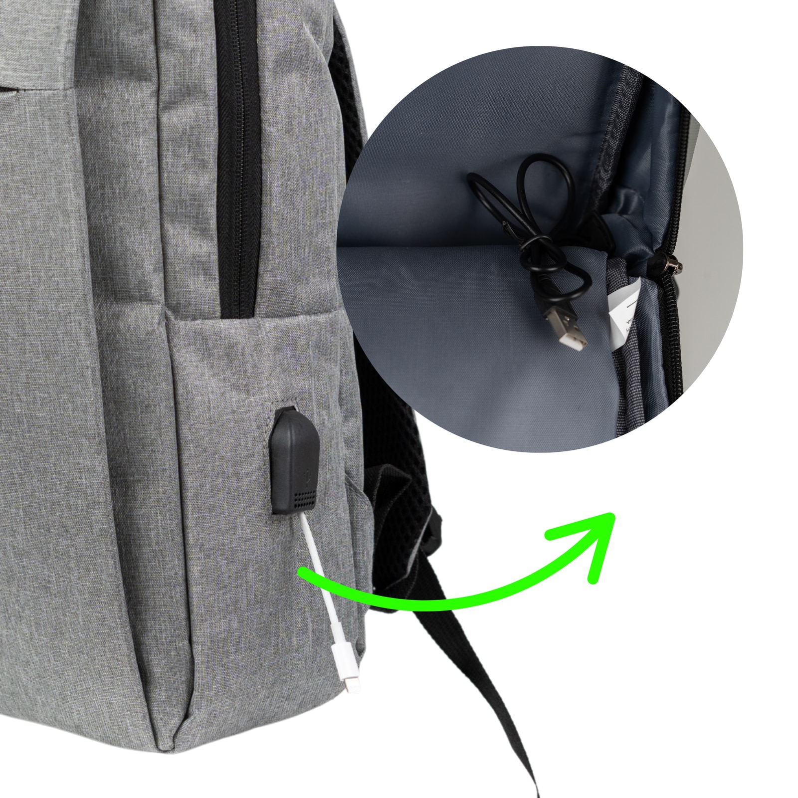 Rucsac VIO oxford 700D, 42x30x10 cm, 12.6L, pentru laptop 15.6”, HN212701grey